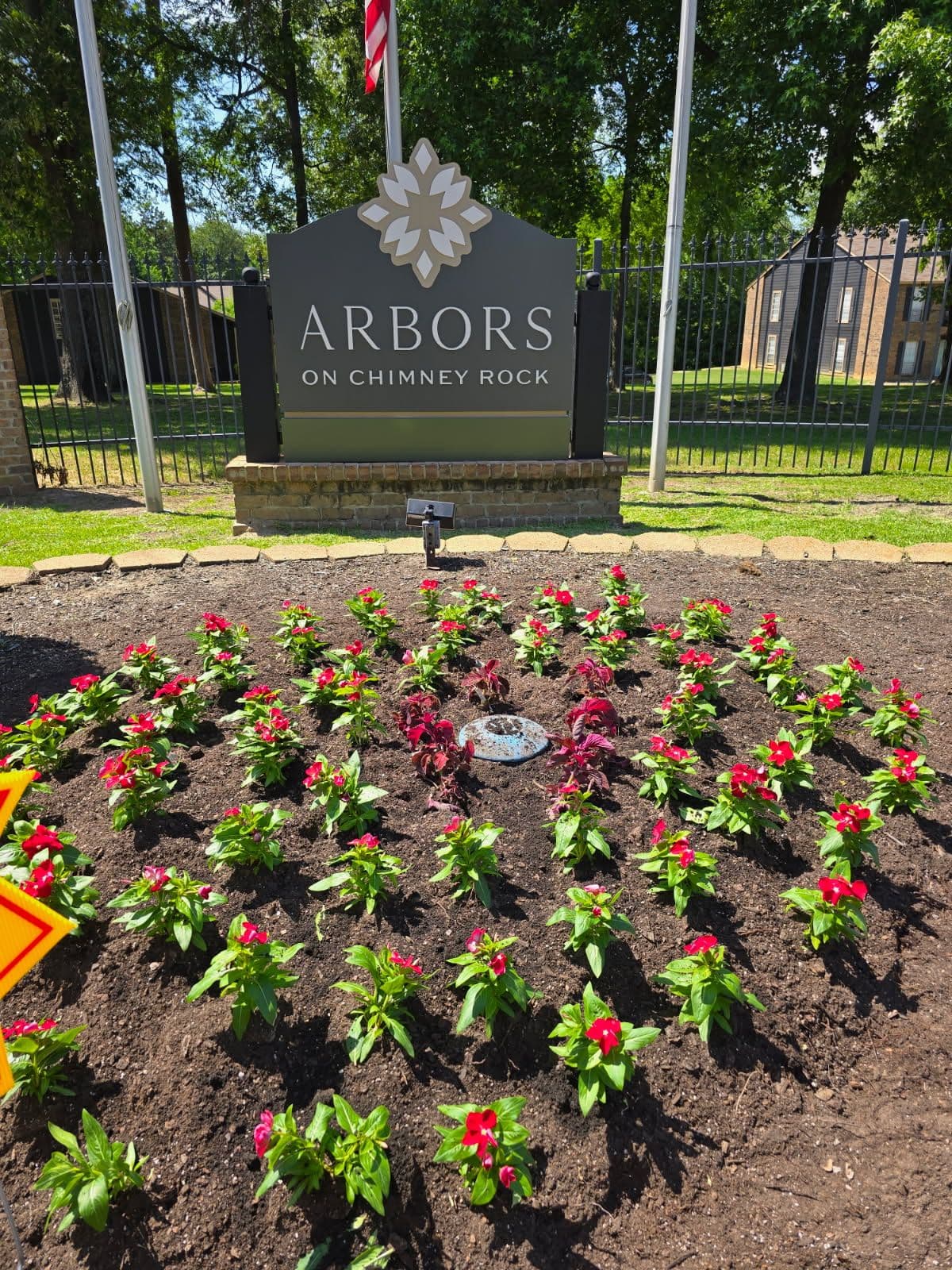 Colorful Flower Installation Arbors on Chimney Rock image